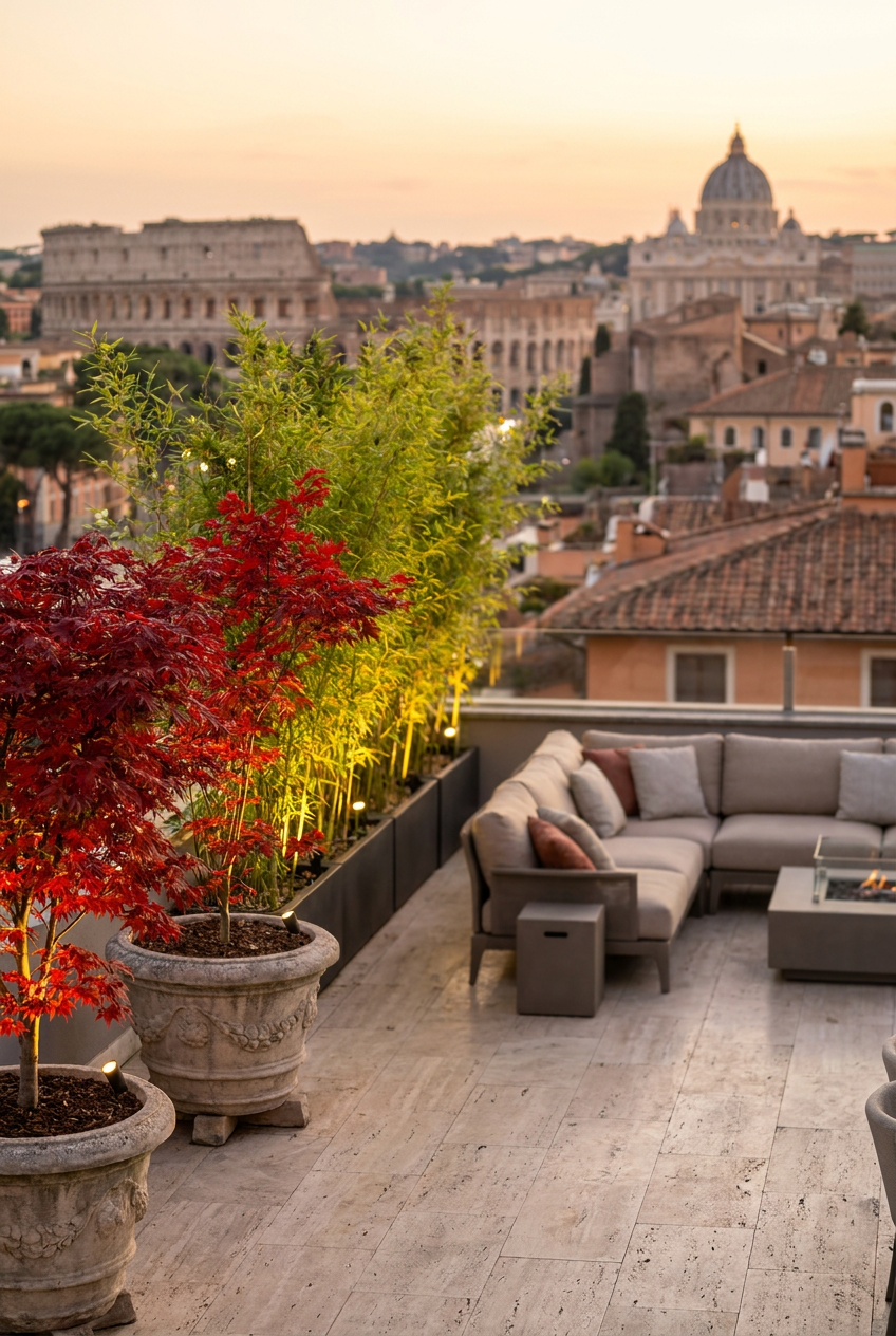 Progettazione Terrazzi a Roma: Come Trasformare un Attinco in un Giardino di Lusso